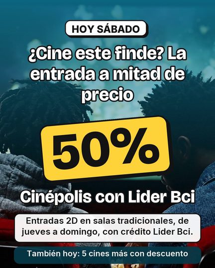 Cine con descuento el fin de semana