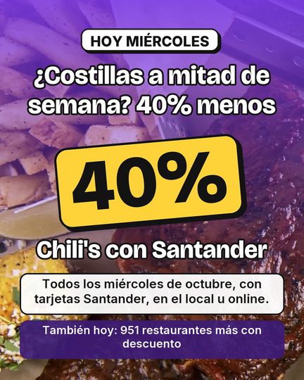 Chili's al 40% con Santander