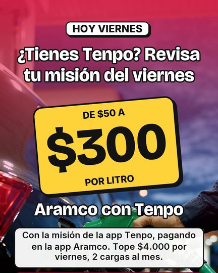 Aramco con Tenpo los viernes