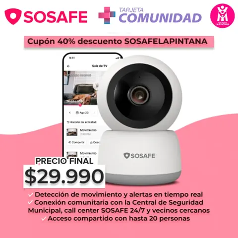 Cámara Sosafe, servicios con descuento