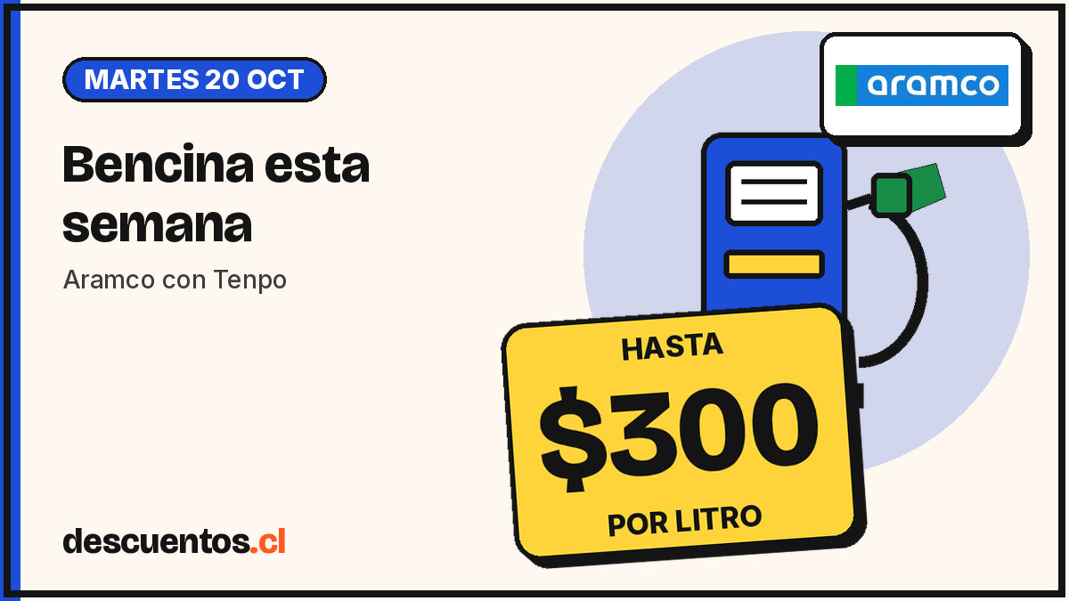 Bencina esta semana: hasta $300 por litro en Aramco